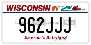 962JJJ  license plate in WI