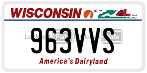 963VVS license plate in Wisconsin
