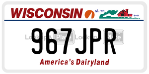 967JPR  license plate in WI