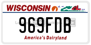 969FDB  license plate in WI