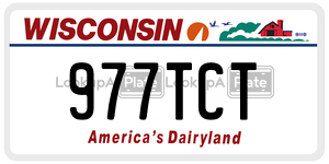 977TCT  license plate in WI