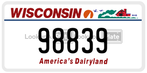 98839 license plate in Wisconsin