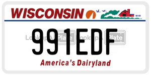 991EDF  license plate in WI