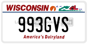 993GVS  license plate in WI