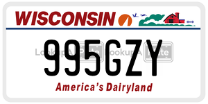 995GZY  license plate in WI