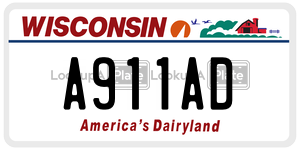 A911AD  license plate in WI