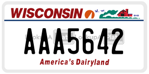 AAA5642  license plate in WI