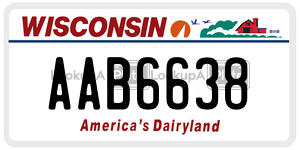 AAB6638  license plate in WI
