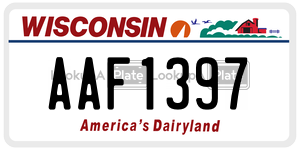 AAF1397  license plate in WI