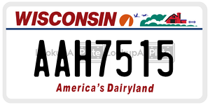 AAH7515  license plate in WI
