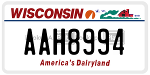 AAH8994  license plate in WI