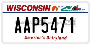 AAP5471  license plate in WI