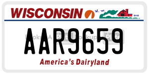 AAR9659 license plate in Wisconsin