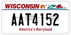 AAT4152  license plate in WI