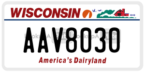 AAV8030  license plate in WI