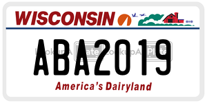 ABA2019  license plate in WI