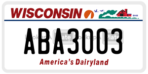 ABA3003  license plate in WI