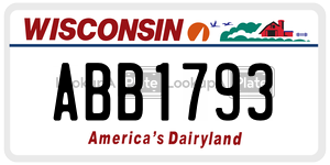 ABB1793  license plate in WI