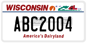 ABC2004  license plate in WI