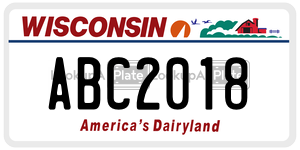 ABC2018  license plate in WI