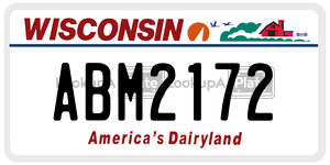 ABM2172 license plate in Wisconsin