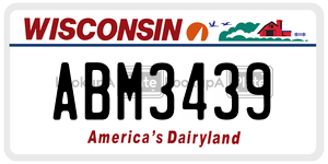 ABM3439  license plate in WI