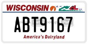 ABT9167 license plate in Wisconsin
