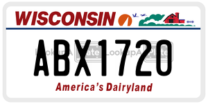 ABX1720  license plate in WI