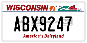 ABX9247  license plate in WI