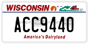 ACC9440  license plate in WI
