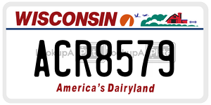 ACR8579  license plate in WI