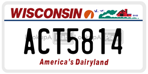ACT5814  license plate in WI
