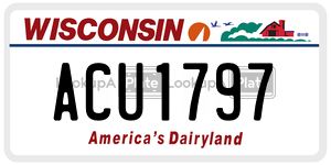 ACU1797  license plate in WI