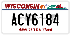 ACY6184  license plate in WI
