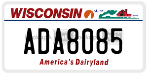 ADA8085  license plate in WI