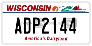 ADP2144  license plate in WI