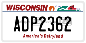 ADP2362  license plate in WI