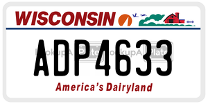 ADP4633  license plate in WI