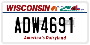 ADW4691  license plate in WI