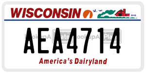 AEA4714  license plate in WI