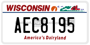 AEC8195  license plate in WI