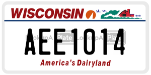 AEE1014  license plate in WI