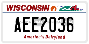 AEE2036  license plate in WI