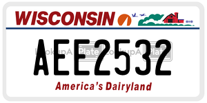 AEE2532  license plate in WI