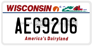 AEG9206  license plate in WI