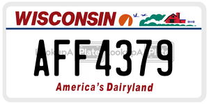 AFF4379 license plate in Wisconsin