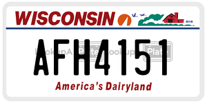 AFH4151  license plate in WI