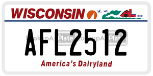AFL2512  license plate in WI