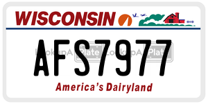 AFS7977  license plate in WI