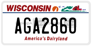 AGA2860  license plate in WI